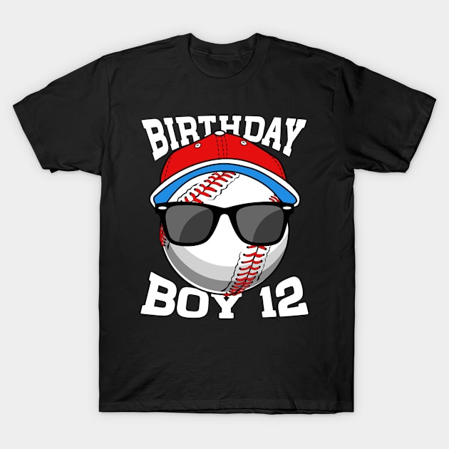 Birthday Boys 12 Years Old Baseball Lovers T-Shirt by snnt